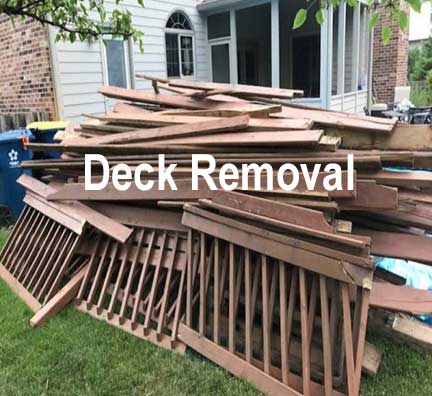 Expert deck removal services in Citrus Heights by All American Haulin', providing safe dismantling and junk hauling solutions for local homeowners.